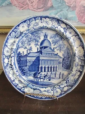 Buy Antique Historical Staffordshire England Blue And White Plate 9 3/4  • 99.62£