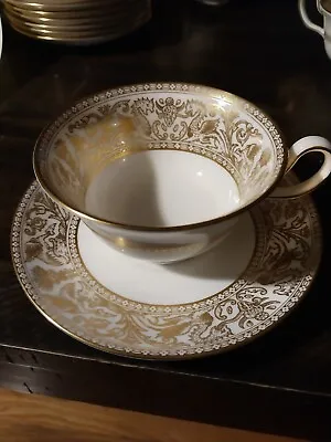 Buy GOLD FLORENTINE Wedgewood W4219 Dragons Peony Shape Tea, Coffee Cup Saucer Set  • 28.82£