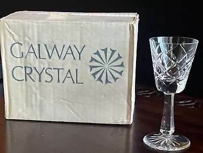 Buy Vintage Galway Crystal Diamond Cut Cordial Sherry Glasses 201/8 Set Of 6 Ireland • 50.35£