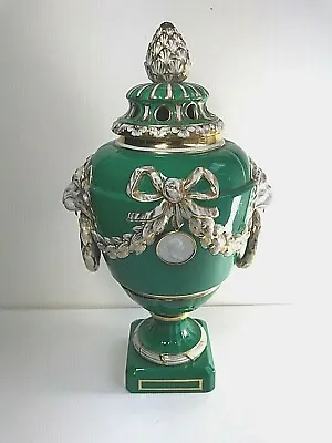Buy 14   KPM Berlin Lion Mascarons Porcelain Urn  With Lid White Green Gold • 1,850.02£