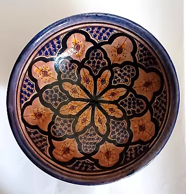 Buy Vintage Moroccan Glazed Safi Bowl • 70£