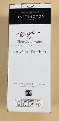 Buy Dartington Crystal Universal Stemless Wine Tumbler Pair, Brand New In Box • 6.50£