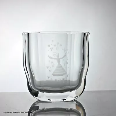 Buy Edvin Ohrstrom For Orrefors, Engraved Glass Vase • 40£