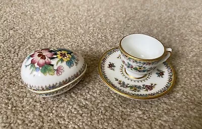 Buy Coalport Ming Rose Miniature Tea Cup, Saucer And Egg • 14£
