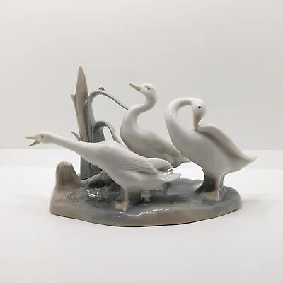 Buy Lladro  Geese Group  Figurine, 4549, Spanish Porcelain, Vintage 1970s, Retired • 26£