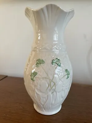 Buy Belleek Shamrock Fortunes Vase First Edition Blarney Woolen Mills Ireland • 57.01£