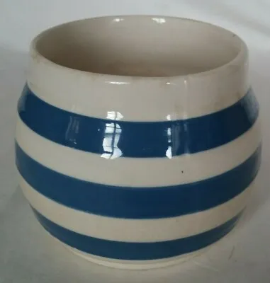 Buy Staffordshire Ironstone Chef Ware Round Sugar Bowl Blue/White (D10cm, H 8.5cm) • 6.99£