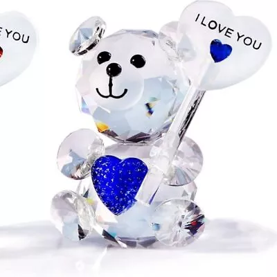 Buy Crystal Crystal Bear Figurine Collection Colorful Pretty Glass Ornament  Home • 6.44£