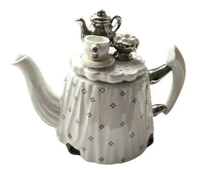 Buy Vintage Paul Cardew MINIATURE Teapot AFTERNOON Tea And Crumpets ENGLAND • 57.53£