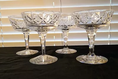 Buy Set Of 4 Royal Doulton Cut Crystal Angelique 4-5/8  Sherbet/Champagne Glasses • 37.72£
