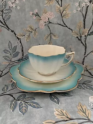 Buy Vintage Art Deco Melba China Tea Trio Cup Saucer Plate Scalloped Edges 1930s • 17.99£