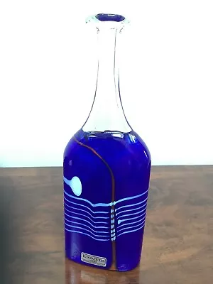 Buy Rare KOSTA BODA Bertil Vallien Blue Bottle Signed 305874006 - 19cm - Atelje • 69.99£