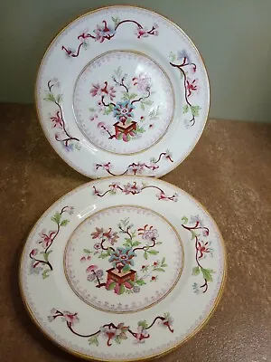 Buy Pair Of Antique 1882 Royal Worcester, Indian Tree Peony, 20cm Salad Plates • 9.95£