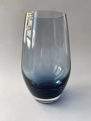 Buy Caithness Glass 1960s Large Twilight Blue Domnall O'Brion Glass Barrel Vase • 34£