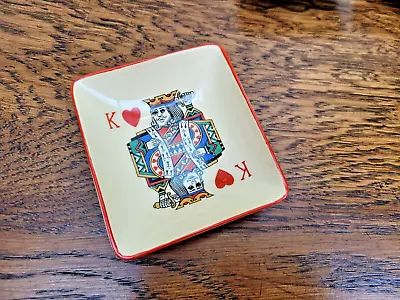 Buy Vintage Carlton Ware Bridge Tray King Of Hearts Card Dish • 10£