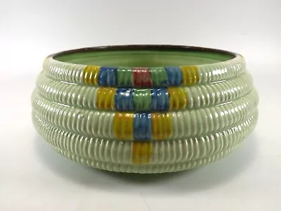 Buy Beautiful Clarice Cliff Friut Bowl In The Ribbed Pattern Ref 595 • 16£