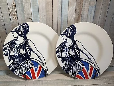 Buy Royal Stafford Britannia Salad Plate Woman Union Jack Flag Patriotic Replacement • 19.99£