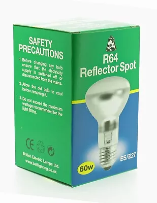 Buy Bell R64 60w ES E27 Screw Reflector Spot Bulb Dimmable - Replacement For R63 • 2.99£
