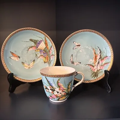 Buy Antique Bodley/ Pre Minton Cup And Saucers #2 • 9.99£