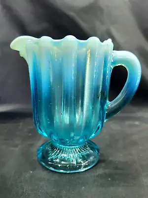 Buy Antique Victorian Davidson Glass Blue Pearline Brideshead Glass Jug Rd.130643 • 17.99£