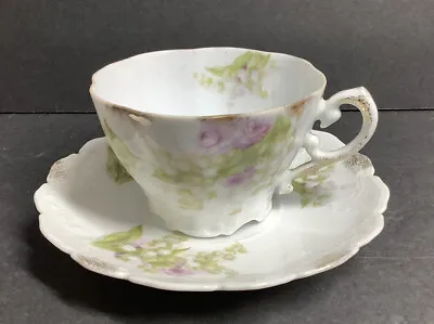 Buy Antique Limoges Bone China Tea Cup And Saucer Set • 27.81£