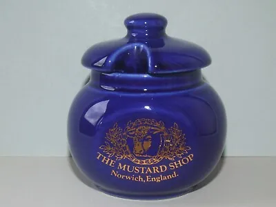 Buy A Carlton Ware Mustard Pot...The Mustard Shop Norwich (Cobalt Blue Colour) • 4.50£