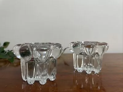 Buy Vintage Pair Of Glass Candle Stick Holders  • 12.99£