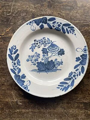 Buy English 18th C Delft Floral Plate,possibly Liverpool • 100£