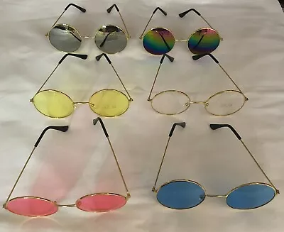 Buy Hippie Hippy 60's 70's Ozzy John Lennon Round Specs Fancy Dress Glasses Goggles • 3.69£