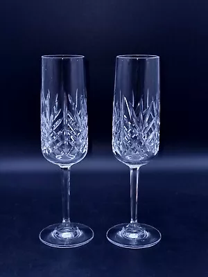 Buy Edinburgh Crystal BERKELEY Pair Of Champagne Flutes • 24.90£