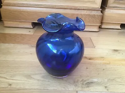 Buy Dartington Glass Cobalt Blue Glass Vase  Dartington Crystal England • 22£