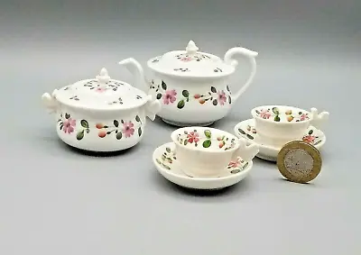 Buy Rare Antique English Porcelain Miniature Teapot, Sucrier & Cups & Saucers C1825 • 19.50£