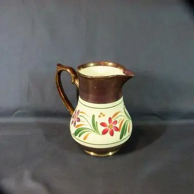 Buy Antique WADE HEATH ENGLAND Hand Painted Copper Luster Ware Pitcher 5 3/4  • 20.85£