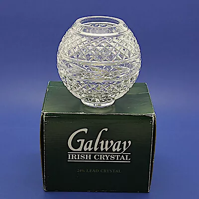 Buy Galway Leah Irish Crystal Glass Rose Bowl  - 15.25cm/6  Diameter (BNIB) • 14.99£