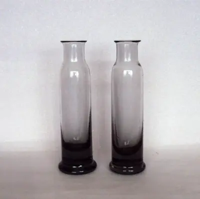 Buy 2 Wedgwood Vintage Crystal Glass Midnight Grey Vases. Frank Thrower. Adam Design • 20£