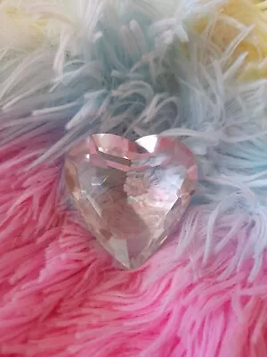 Buy Glass Diamond Cut Heart Ornament Sun Catcher Gift Wife Husband Pocket Keepsake  • 2£