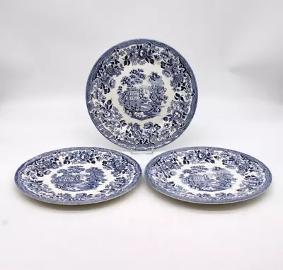 Buy CHURCHILL Tonquin Blue Set Of 3 Dinner Plates 10  Transferware • 4.99£