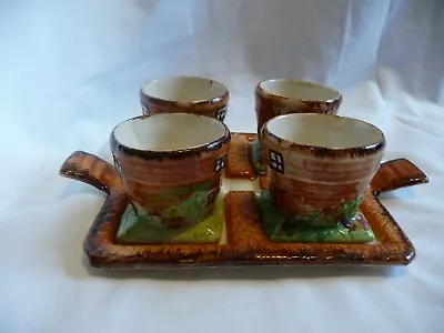 Buy Set Of 4 Vintage Price Bros Cottage Ware Egg Cups On Stand • 10£