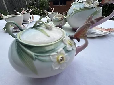 Buy Franz Papillon Butterfly Jen Woo  Porcelain Sugar Bowl - XP1877 • 29.99£