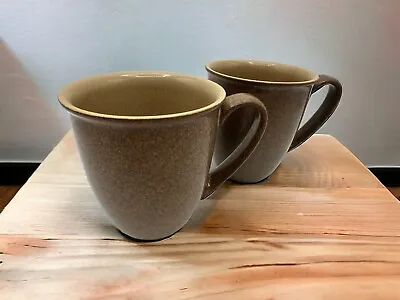 Buy 2 X Denby Cinnamon Curved Tea Coffee Mugs (300ml) - 10 Cm High ~ VGC • 16.99£