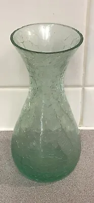 Buy VINTAGE GREEN CRACKLE GLASS VASE 5” Green Glassware • 17.97£