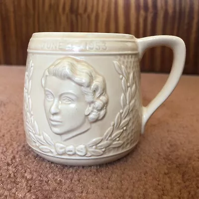 Buy 1953 KSP Coronation Mug Queen Elizabeth II Keele Street Pottery Royal Cup Mint • 7£
