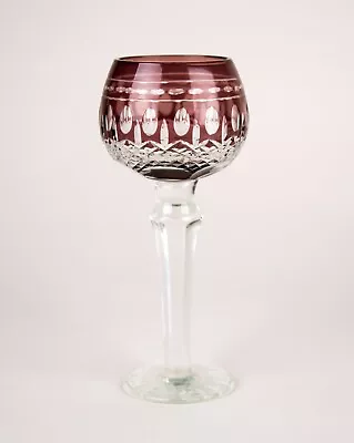 Buy Imperial Estate Triumph Amethyst Purple Cut To Clear Hock Wine Glass Vintage • 35.37£