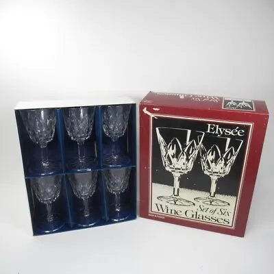 Buy Elysée Wine Glasses Small Set Of Six Boxed Glassware Drinkware Boxed France • 10.76£
