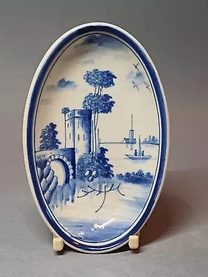 Buy Antique Delft Hand Painted Blue And White Dish  • 9.50£