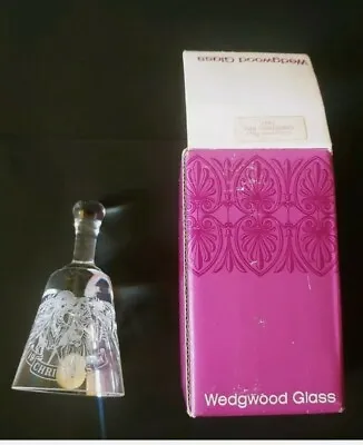 Buy Vintage 1980's Wedgewood Hand Cut Lead Crystal Christmas Glass Bell - Boxed • 4.99£