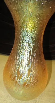 Buy Iridescent, OIl Spot Heron Glass Vase. Very Bright, Colorful, 6.5  Perfect!  • 42.68£