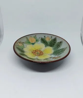 Buy Chelsea Studio Pottery Trinket  Dish On Pedistal Butterscotch Flower&Bee  • 9£