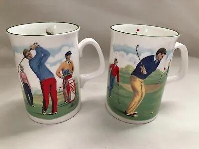 Buy Dutchess Fine Bone China Golf Mugs Set Of 2 Teeing Off & Chipping Made/England • 28.82£