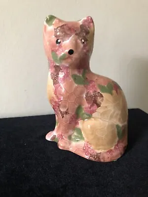 Buy Park Rose Bridlington-Ceramic Cat Figurine-Pinks,Yellows And Green Floral Design • 7£
